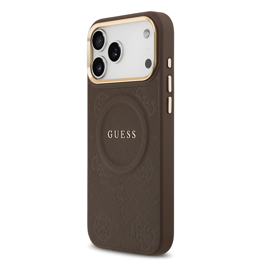 Guess iPhone 17 Pro Max Orjinal Lisanslı M-safe Şarj Özellikli Sıcak Baskılı Yazı Logolu PU Deri Peony Kılıf Guess iPhone 17 Pro Max Orjinal Lisanslı M-safe Şarj Özellikli Sıcak Baskılı Yazı Logolu PU Deri Peony Kılıf